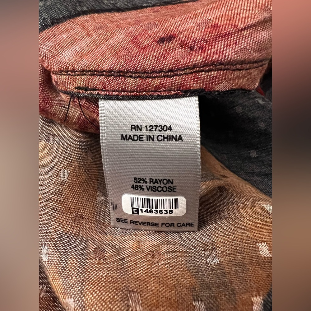 John Mark Abstract Dot Print Point Collar Tunic 3… - image 5